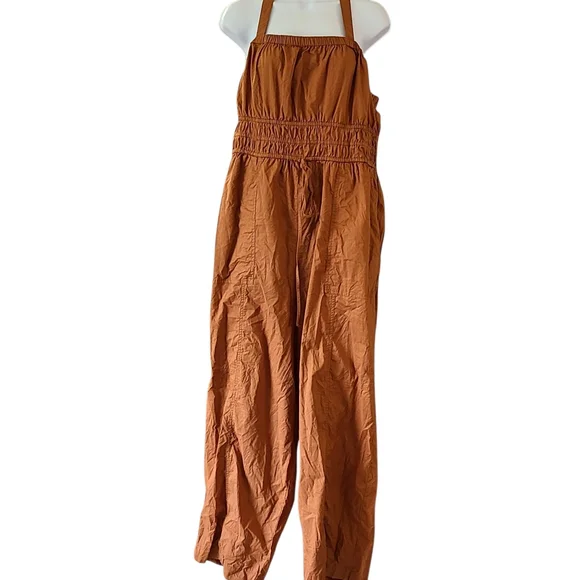 Universal Threads Cotton Jumpsuit Overall Bohemian Hippie Orange XL - Picture 2 of 7